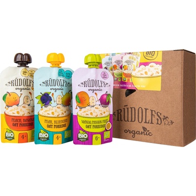 Rudolfs BIO ovocné kapsičky s ovesnou kaší 6 x 110 g – Zboží Mobilmania