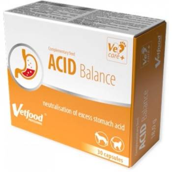 VetFood ACID Balance - добавка за кучета и котки при повръщане и диария, 30 капсули - Полша