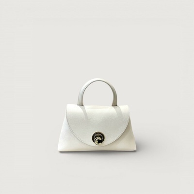 Coccinelle NIKLA SMALL kožená kabelka Pearl/Cognac