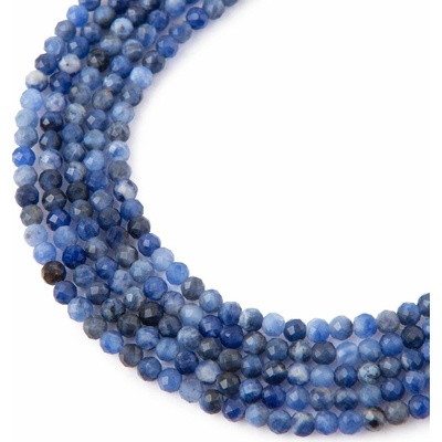 Koráliky z minerálu Sodalit 3mm brúsené - 18 cm