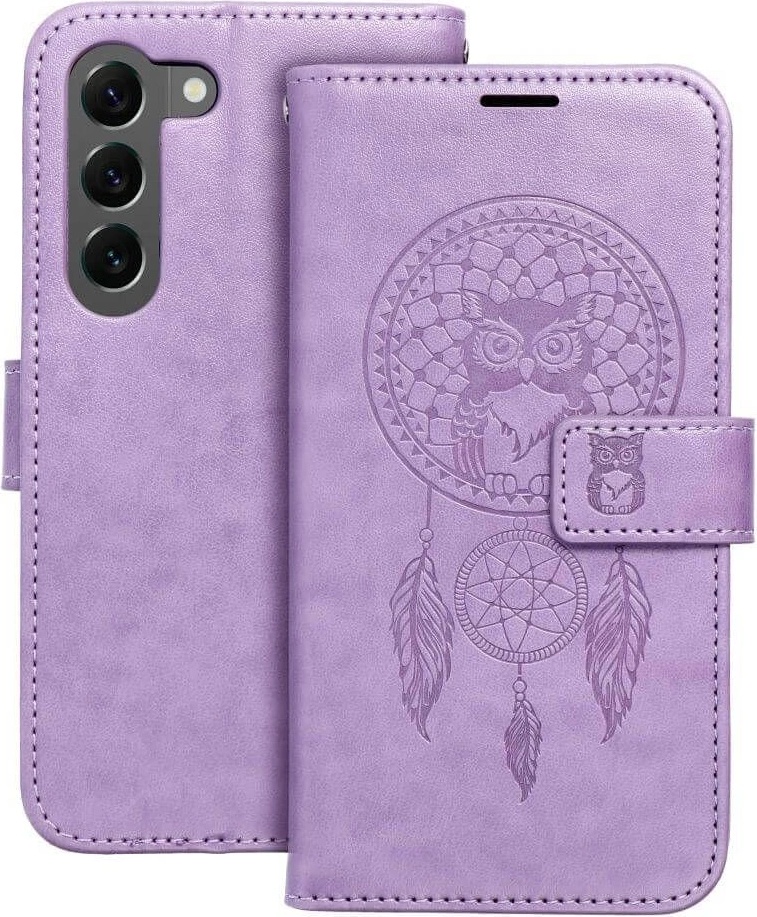 Forcell Кожен Калъф за Samsung A15, Forcell Mezzo Book Case, Лилав (5903396239939)