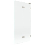 Mexen Lunar L панел за вана двукрилен десен 90 x 150 см, прозрачен, четкан никел (897L-090-100-97-00-P)