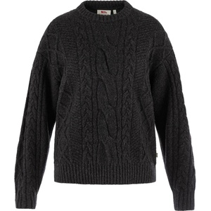 Fjällräven Дамски вълнен пуловер Fjällräven Women's Övik Cable Knit Wool jumper - Black - размер XS (105-7729-0112)