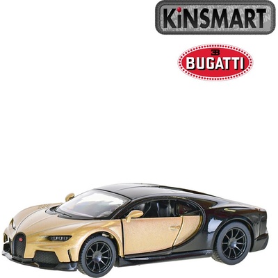 Kinsmart Auto Bugatti Chiron Supersport zlato černá barva 1:38