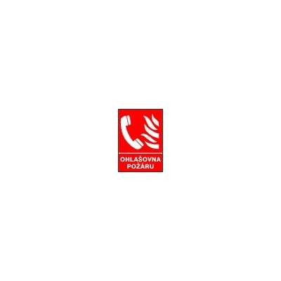 Ohlašovna požáru (piktogram+text) - A4 - plastová