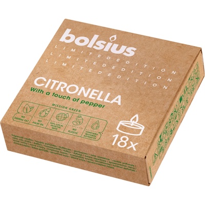 Bolsius Citronella Eco Friendly Tea Lights 18 ks