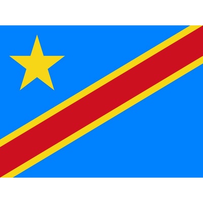 Kongo - demokrat. rep vlajka - 150 x 225 cm - tunel, karabína