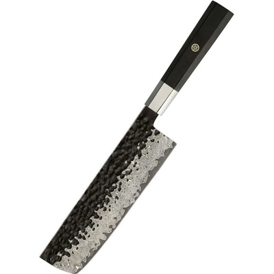 IZMAEL Damaškový kuchynský nôž Yunoka Nakiri/Hnedá 7.5 cm