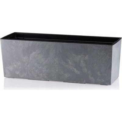 HowHomely Květináč plast šedý 18,8 x 56 x 19,4 cm