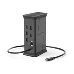 Hama Докинг станция USB-C "Connect2Office Black", 9 порта, 2x HDMI, USB-A, USB-C, LAN (HAMA-200150) - pic