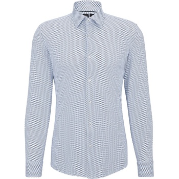 HUGO BOSS Риза с дълъг ръкав Boss Men's P Hank Kent Long Sleeve Oxford Shirt - Pastel Blue