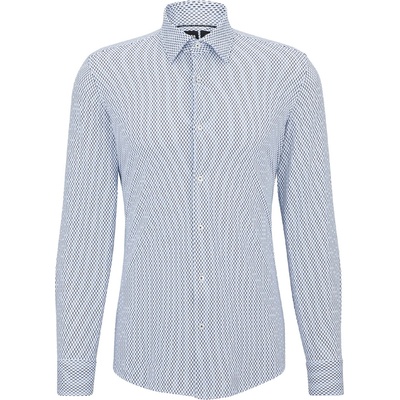 HUGO BOSS Риза с дълъг ръкав Boss Men's P Hank Kent Long Sleeve Oxford Shirt - Pastel Blue
