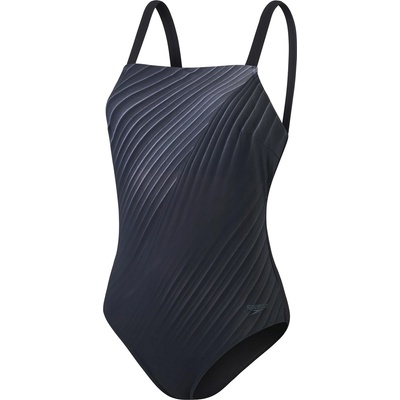 Speedo Бански костюм Speedo Women's Spdscu One Piece Swimsuit - Black/Grey