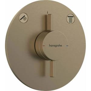 Hansgrohe Вграден смесител за душ Hansgrohe DuoTurn S с 2 функции, цвят четкан бронз (75418140)