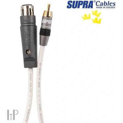 Supra Cables Supra Sublink 1XLR/F-1RCA White - XLR / RCA-cinch свързващ кабел за саб-уфер - 6 m (071854)