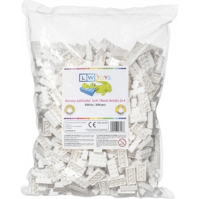 L-W Toys Stavebnice pro děti základní kostky 2x4 500 ks