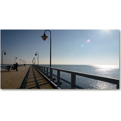 Foto obraz sklenený horizontálny mólo Gdyňa 100x50 cm