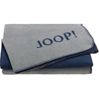 Biederlack JOOP! Uni Doubleface Silber-Navy pléd 150x200