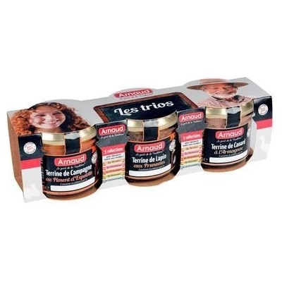Arnaud Farmářské trio hrubozrnných paštik 3 x 90g
