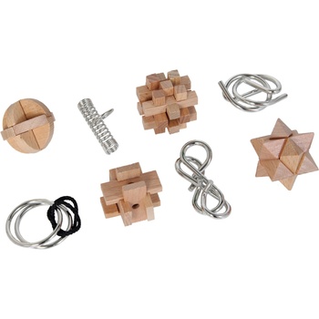 Eureka Комплект дървени и метални логически пъзели Eureka - Brain Busters (473360)