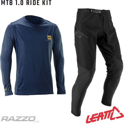 LEATT MTB Gravity 1.0 Ride Kit Galaxy Blue Komplet
