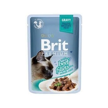 Brit Premium Cat Delicate Beef Fillets телешки филенца в сос 85gr