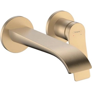 Hansgrohe Vivenis - Смесител за мивка за вграждане, с изпразнител, за двуотворен монтаж, EcoSmart, четкан бронз 75050140 (75050140)
