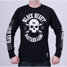 Street black Heart Bastard skulls LS čierne