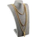 Elementrix Dekolt na šperky provázkový 36cm šedý