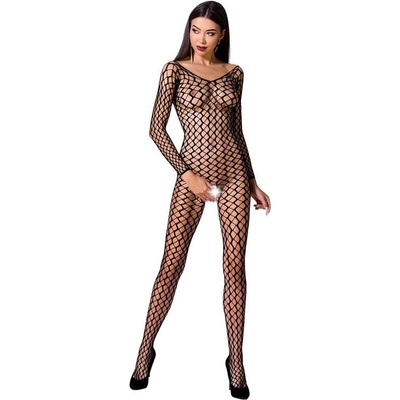 Passion Bodystocking BS068 černý sexy bodystocking s průstřihem