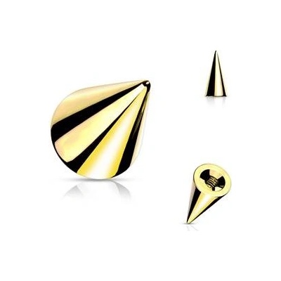 Šperky4U náhradní zlacená ocelové špička kónus ND023GD-1233
