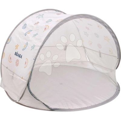 Breezy Anti UV Tent Clay Earth Beaba s 360° ventiláciou a ochranou proti piesku a hmyzu 120*85 cm béžový so vzorom