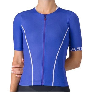 Castelli Дамска фланелка с къс ръкав за колоездене Castelli Women's Anima Flow Jersey Cycling jersey - Ultraviolet / Purple Mist (156-2739-0413)