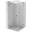 Mexen Lunar L лява душ кабина с панти 100 x 100 см, прозрачна, тъмно сива - 834L-100-100-95-00-L (834L-100-100-95-00-L)
