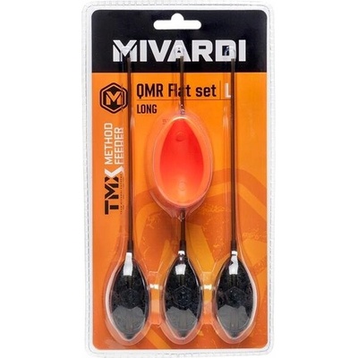 Mivardi Sada kŕmidiel Method Feeder set QMR Flat Long L 30g + 40g + 50g + mould
