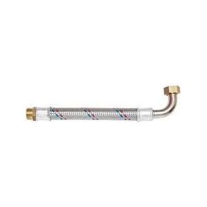SFERACO Мека връзка с коляно 1" MF 100cm Ø25mm с неръждаема оплетка (HCFM10101000S)