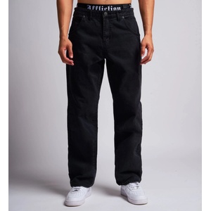AFFLICTION мъжки панталони jeans baggy AFFLICTION - ESSENTIAL - washed сиви - 110RS320-STN
