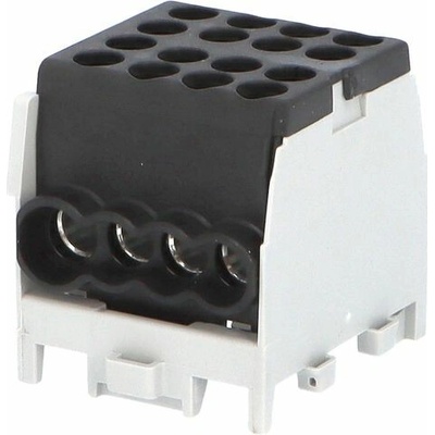 Svorkovnice rozbočovací HLAK 25 1/6 M2 100A 1pól AL/CU IP20 černá na DIN 1010284