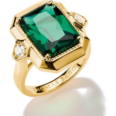 Thomas Sabo prsteň Green Octagon Stone TR2506 971 6