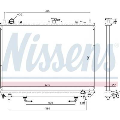 NISSENS 62894 Chladič, chlazení motoru (62894)