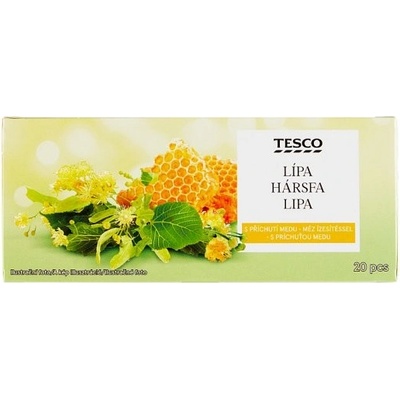 Tesco Lipa s príchuťou medu bylinný čaj 20 x 2 g