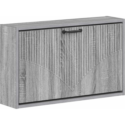 vidaXL Стенно шкафче за обувки HOORN 71 x 17 x 43 см Сив Сонома (897291)
