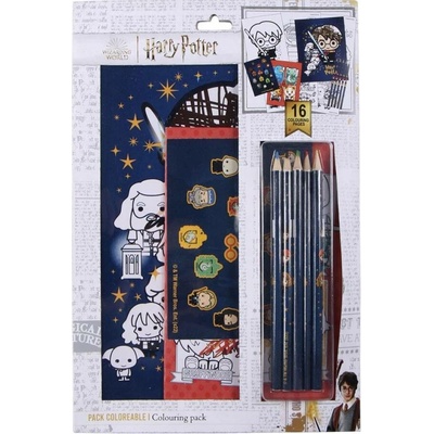 Esuvenýry | Kreativní set omalovánky pastelky samolepky: Harry Potter 22 X 32 cm
