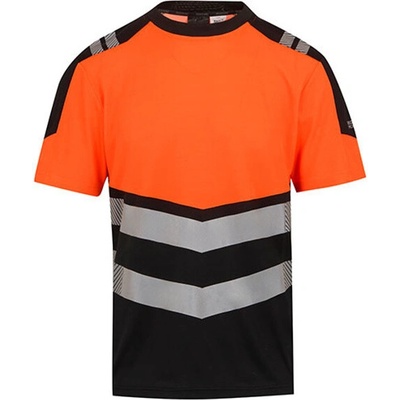 Regatta HI-VIS tričko TRS280 Black/Orange 3XL