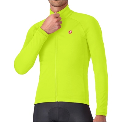 Castelli Мъжко ветрозащитно яке за колоездене Castelli Competizione Jacket Cycling jacket - Electric Lime (051-1306-0113)