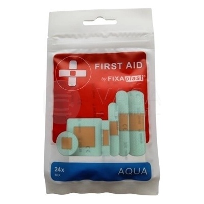 FIXAplast First Aid Aqua Mix Vodeodolná náplasť 24 náplastí