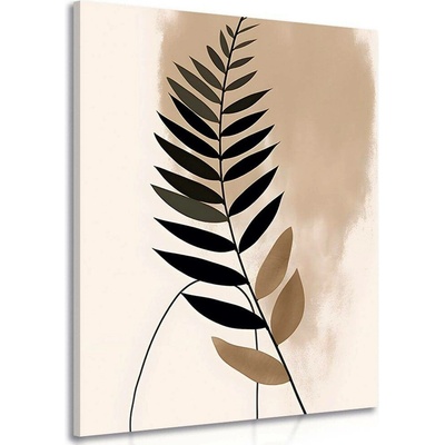 Obraz abstraktní botanické tvary kapradina - 40x60