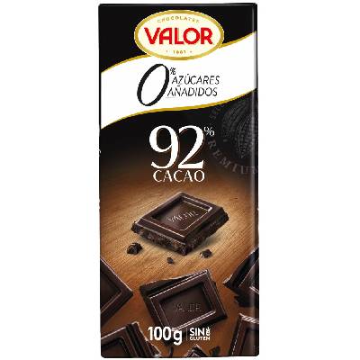 Valor Čokoláda bez cukru 92 % 100 g