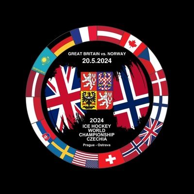 FansArena Puk Ice Hockey World Championship Czechia MS 2024 Dueling 20.5.2024 Great Britain vs. Norway