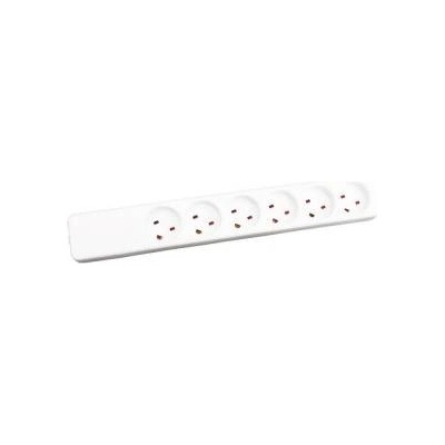 GARBOT Plast Power Strip 6-way EDB Outlet. White
